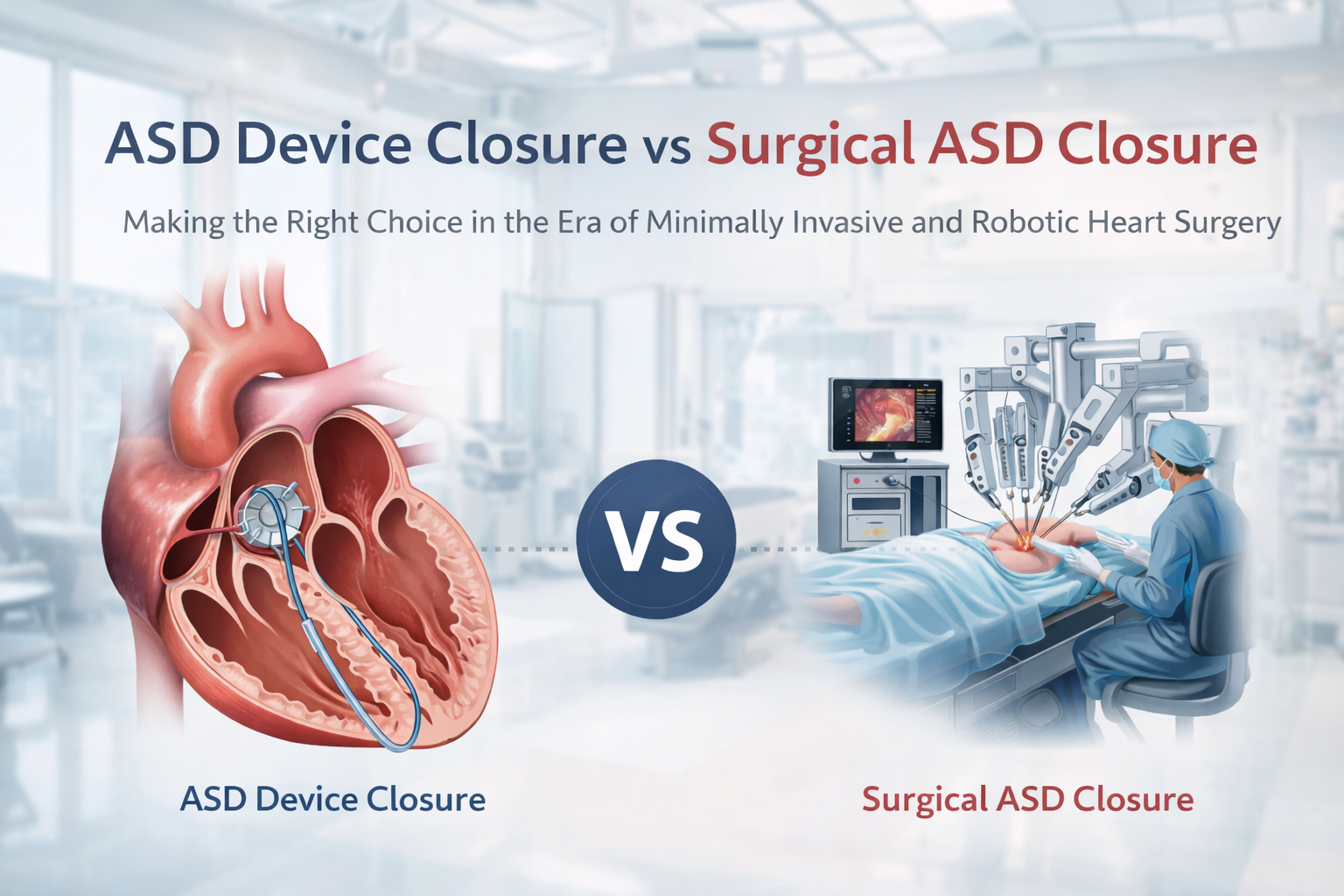 ASD Device Closure vs Surgical ASD Closure