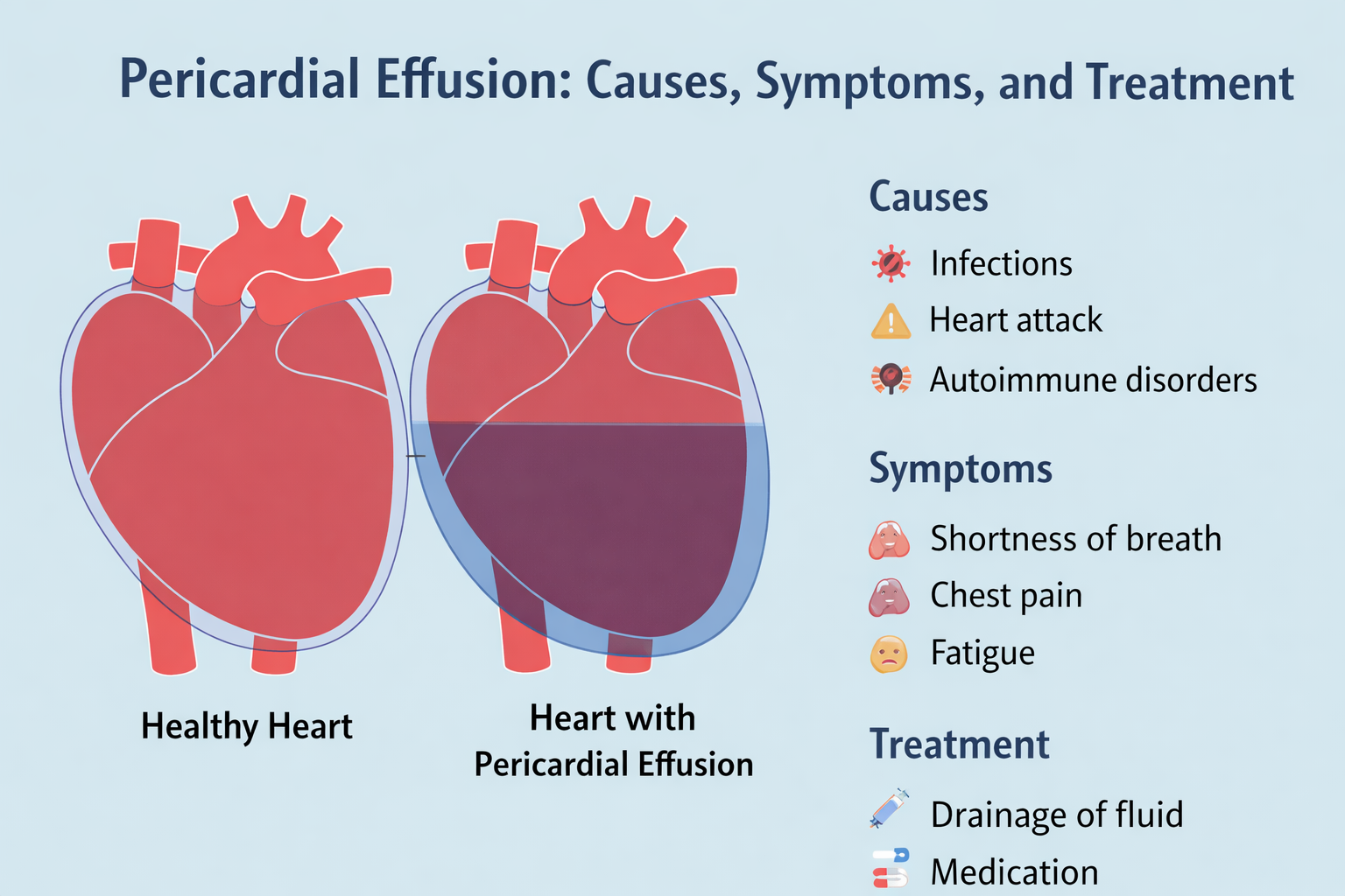 Pericardial Effusion Causes, Symptoms, and Treatment